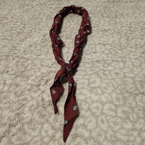 Zara Burgundy Patterned Scarf